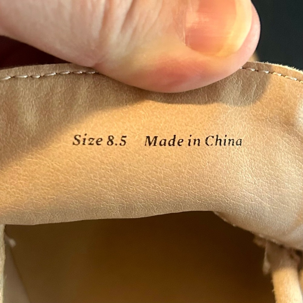 Dolce Vita Elias Tan Suede Leather Lug Sole Loafers Womens 8.5 Platform Shoes - Picture 11 of 12